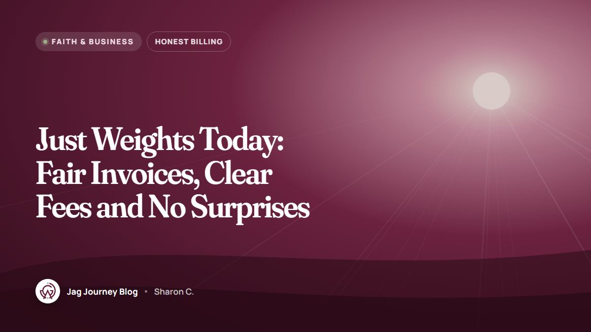 Just Weights Today: Fair Invoices, Clear Fees and No Surprises