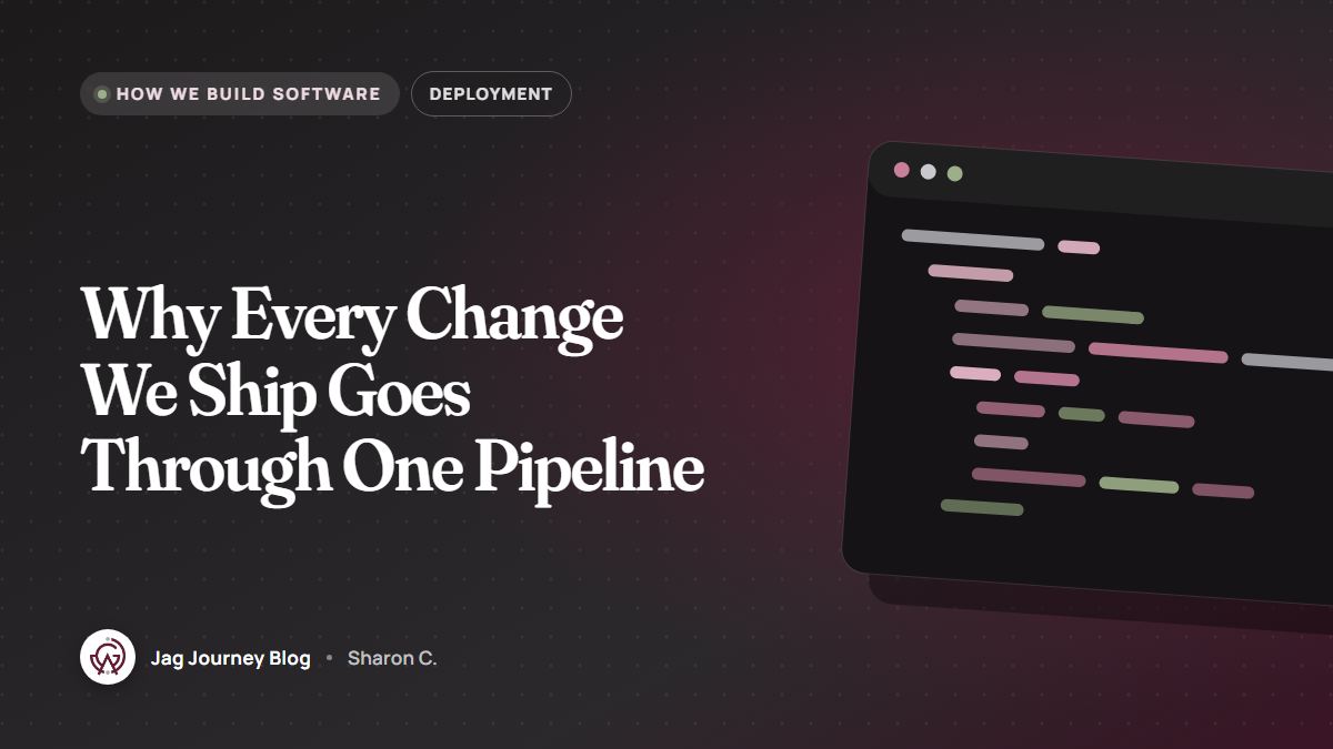 Why Every Change We Ship Goes Through One Pipeline