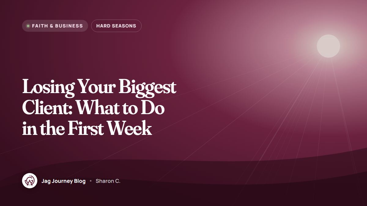 Losing Your Biggest Client: What to Do in the First Week
