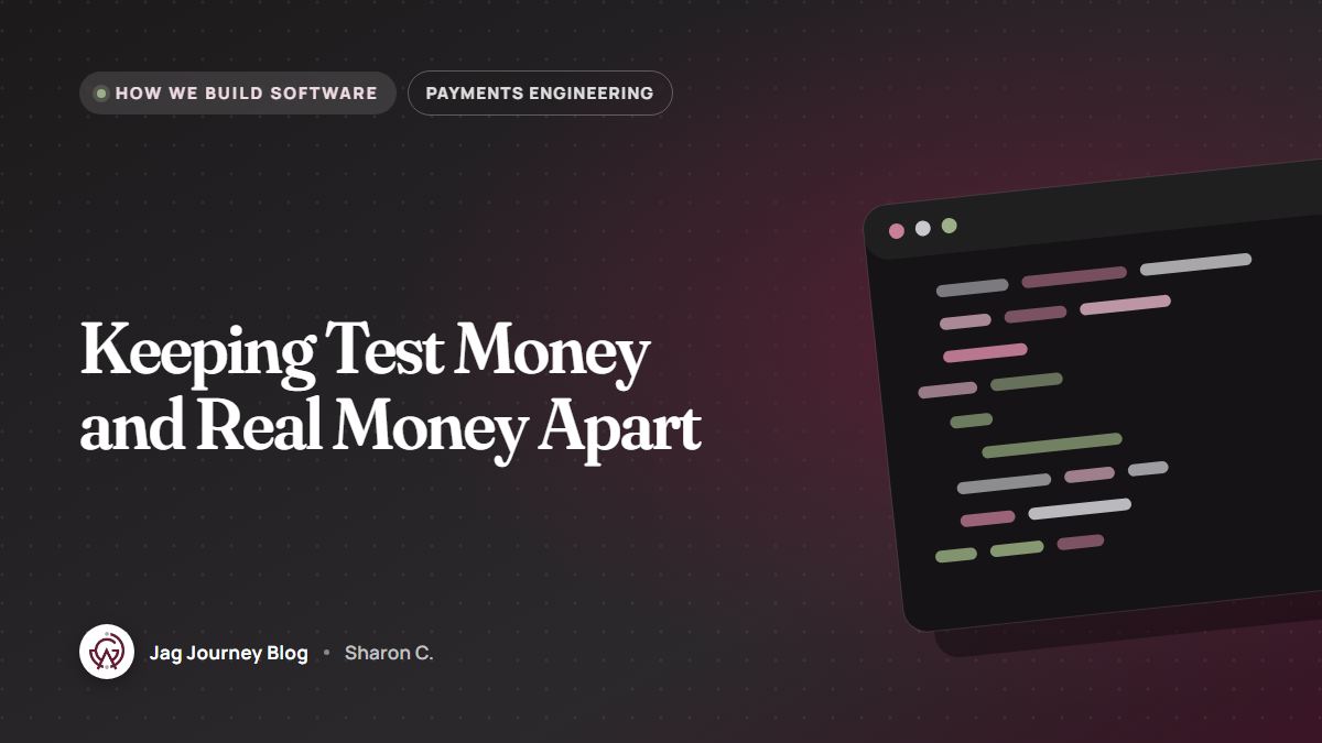 Keeping Test Money and Real Money Apart