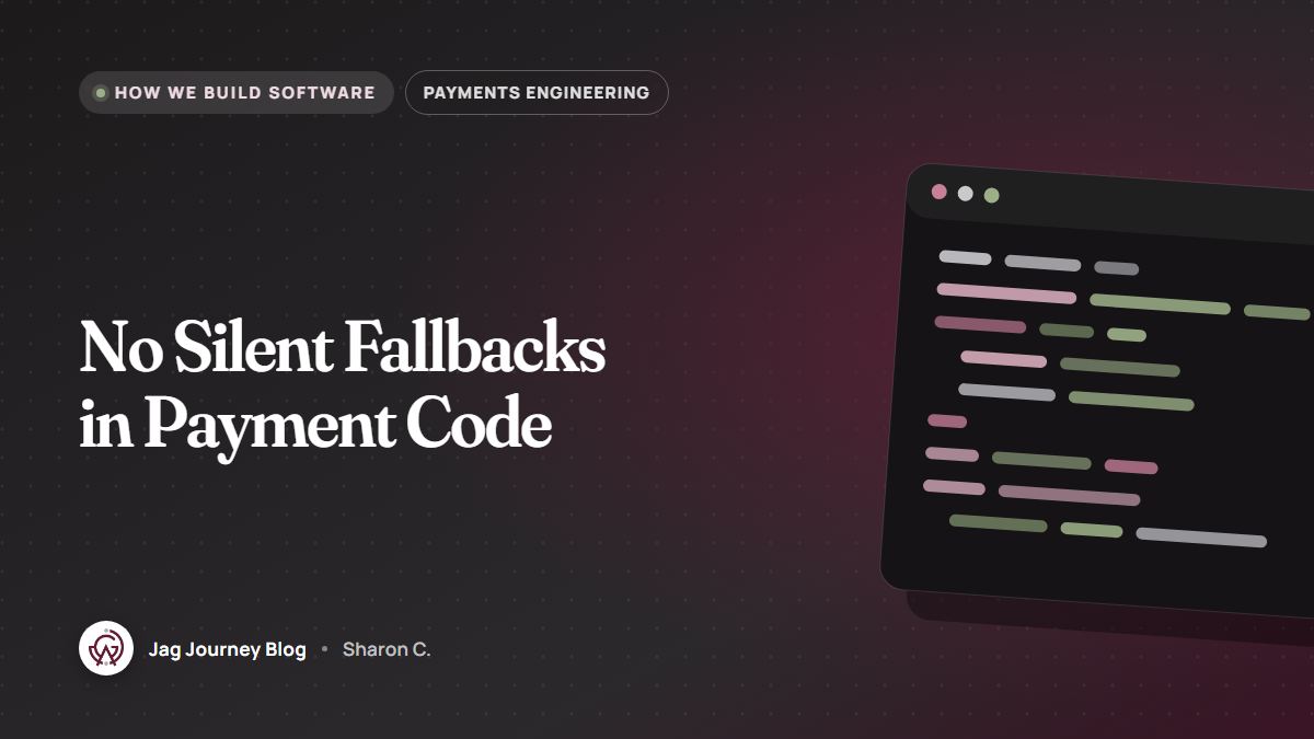 No Silent Fallbacks in Payment Code