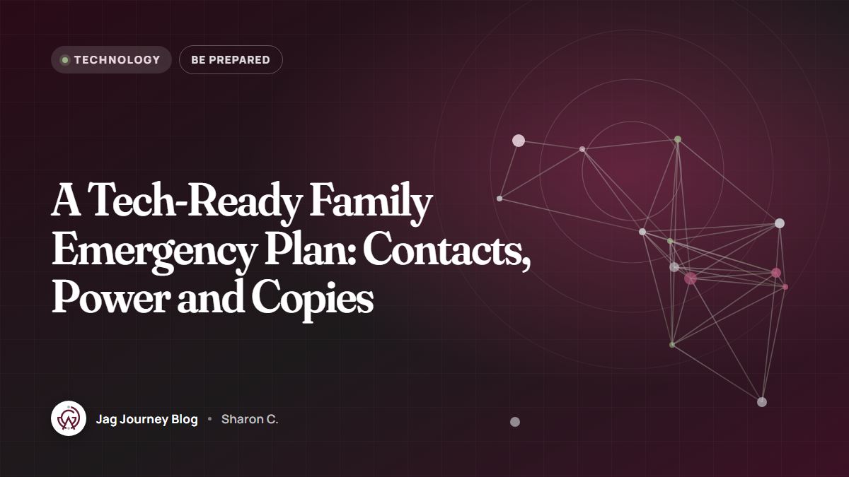 A Tech-Ready Family Emergency Plan: Contacts, Power and Copies