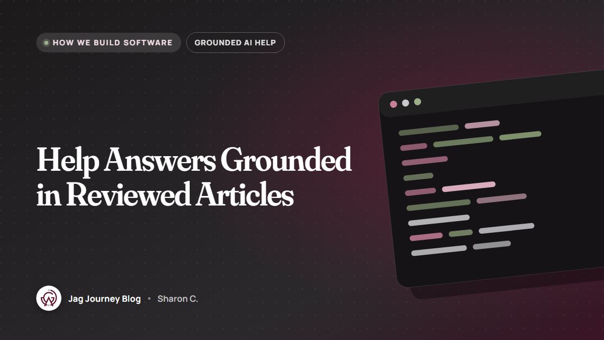 Help Answers Grounded in Reviewed Articles