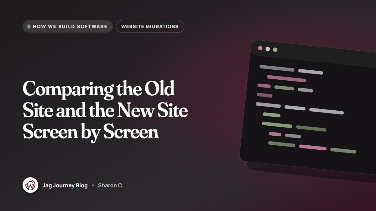 Comparing the Old Site and the New Site Screen by Screen