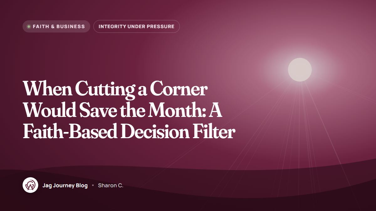 When Cutting a Corner Would Save the Month: A Faith-Based Decision Filter